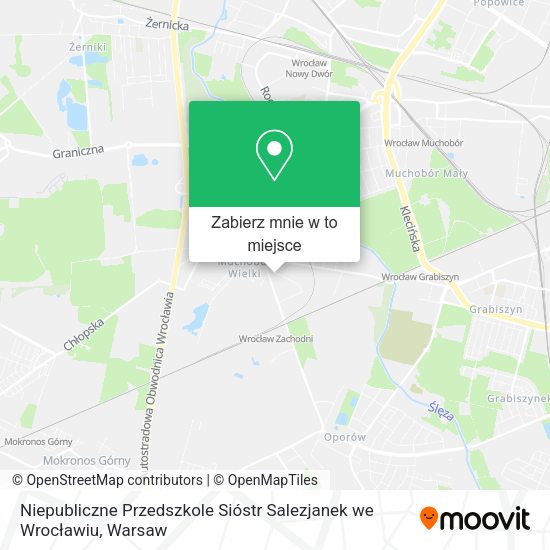 Mapa Niepubliczne Przedszkole Sióstr Salezjanek we Wrocławiu