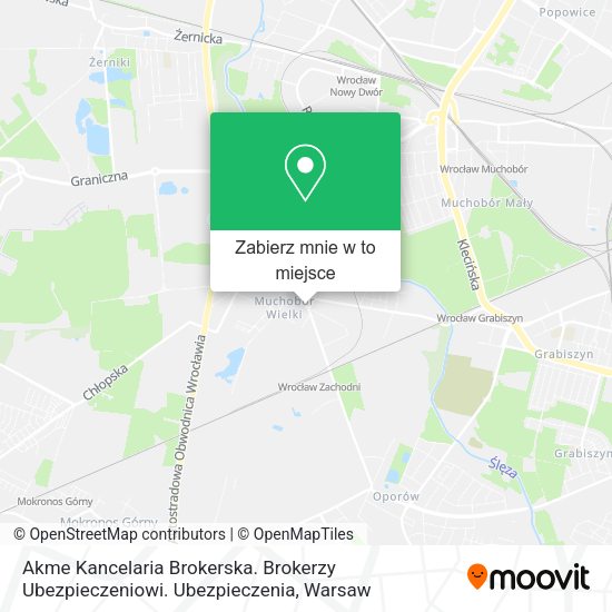 Mapa Akme Kancelaria Brokerska. Brokerzy Ubezpieczeniowi. Ubezpieczenia