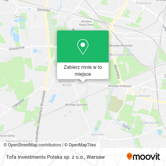 Mapa Tofa Investments Polska sp. z o.o.