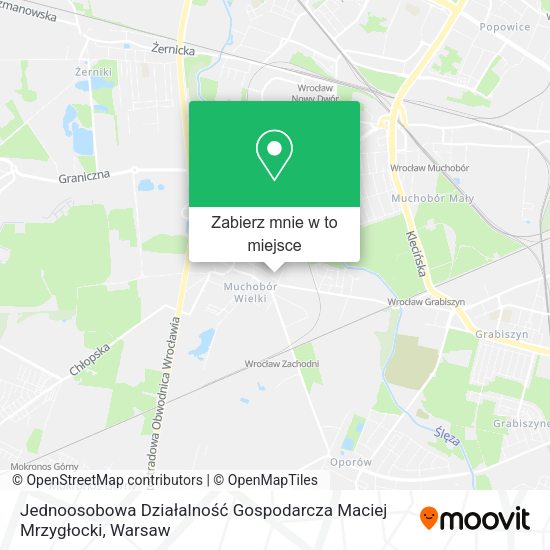 Mapa Jednoosobowa Działalność Gospodarcza Maciej Mrzygłocki