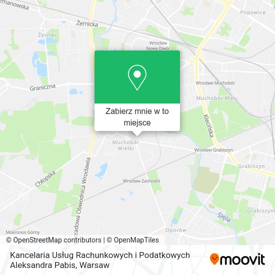 Mapa Kancelaria Usług Rachunkowych i Podatkowych Aleksandra Pabis