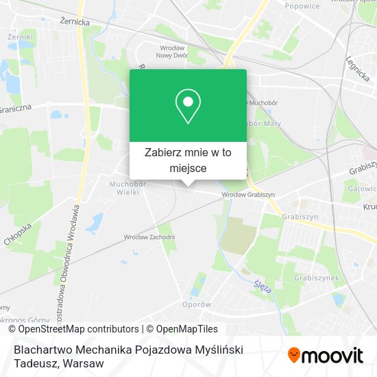 Mapa Blachartwo Mechanika Pojazdowa Myśliński Tadeusz