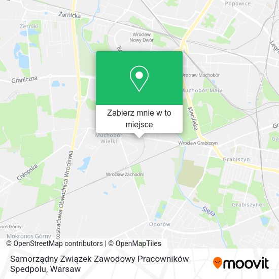 Mapa Samorządny Związek Zawodowy Pracowników Spedpolu