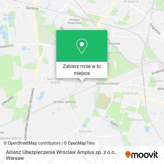 Mapa Allianz Ubezpieczenia Wroclaw Amplus sp. z o.o.