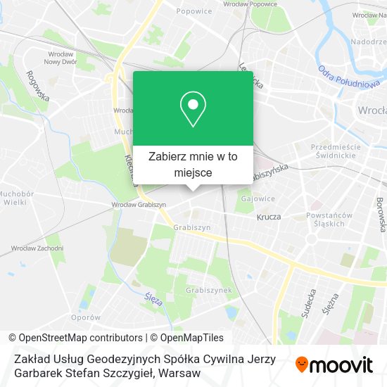 Mapa Zakład Usług Geodezyjnych Spółka Cywilna Jerzy Garbarek Stefan Szczygieł