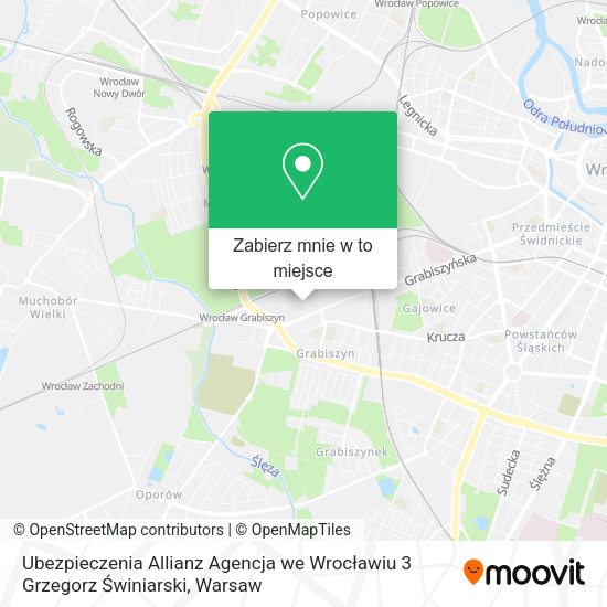 Mapa Ubezpieczenia Allianz Agencja we Wrocławiu 3 Grzegorz Świniarski