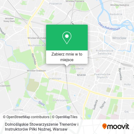 Mapa Dolnośląskie Stowarzyszenie Trenerów i Instruktorów Piłki Nożnej