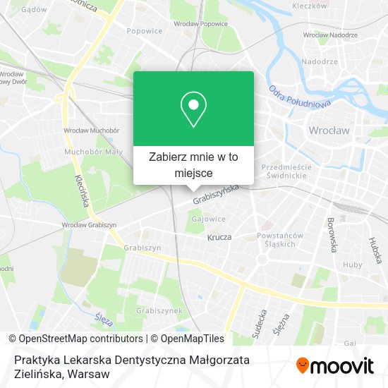 Mapa Praktyka Lekarska Dentystyczna Małgorzata Zielińska