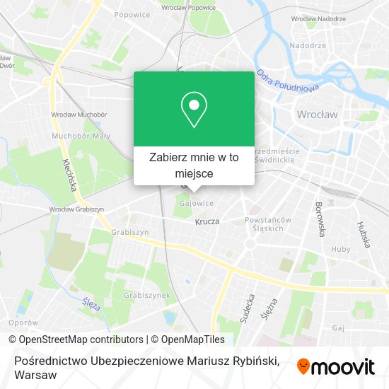 Mapa Pośrednictwo Ubezpieczeniowe Mariusz Rybiński