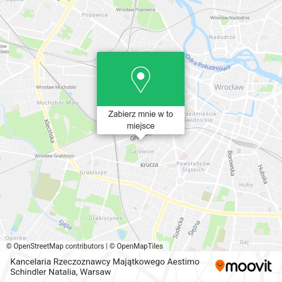 Mapa Kancelaria Rzeczoznawcy Majątkowego Aestimo Schindler Natalia