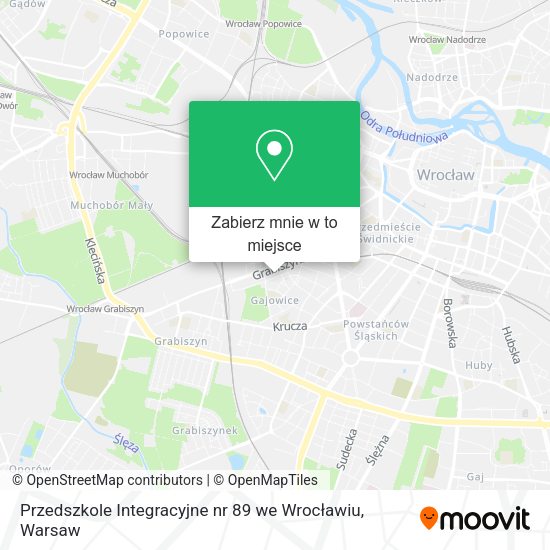 Mapa Przedszkole Integracyjne nr 89 we Wrocławiu