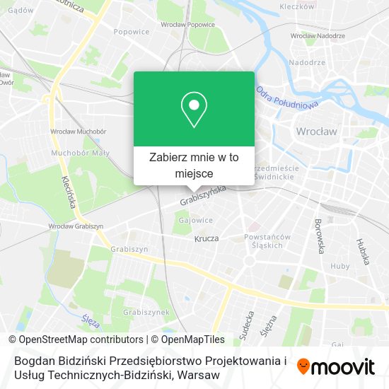 Mapa Bogdan Bidziński Przedsiębiorstwo Projektowania i Usług Technicznych-Bidziński