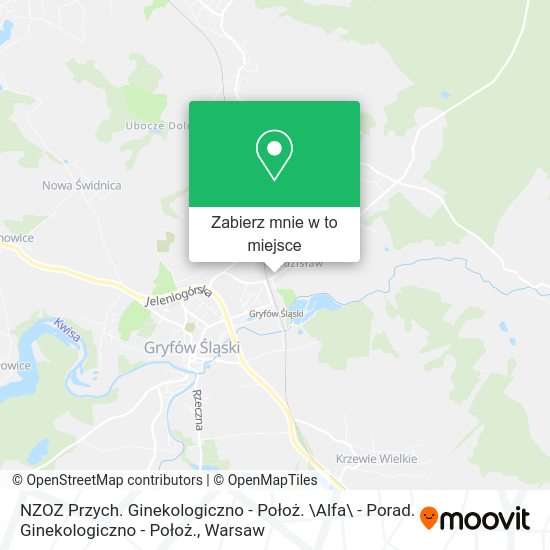 Mapa NZOZ Przych. Ginekologiczno - Położ. \Alfa\ - Porad. Ginekologiczno - Położ.