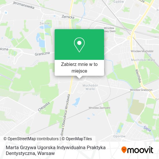 Mapa Marta Grzywa Ugorska Indywidualna Praktyka Dentystyczna