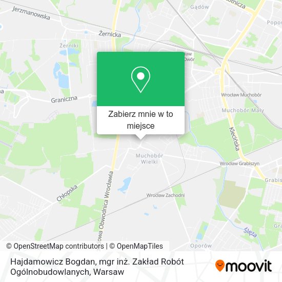 Mapa Hajdamowicz Bogdan, mgr inż. Zakład Robót Ogólnobudowlanych