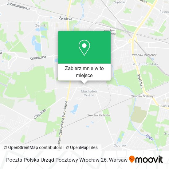 Mapa Poczta Polska Urząd Pocztowy Wrocław 26