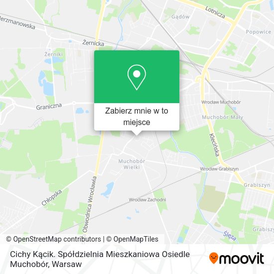 Mapa Cichy Kącik. Spółdzielnia Mieszkaniowa Osiedle Muchobór