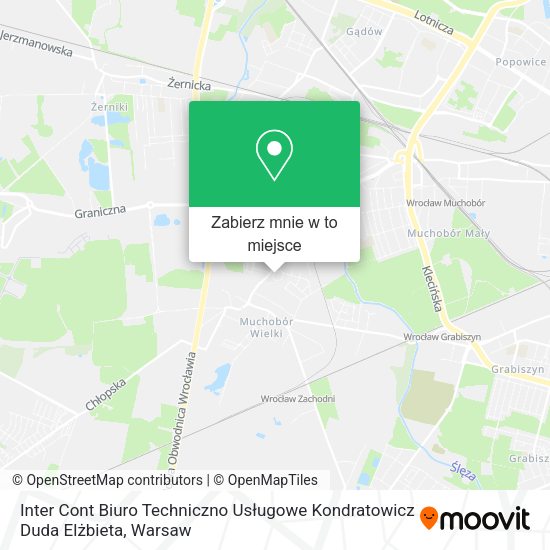 Mapa Inter Cont Biuro Techniczno Usługowe Kondratowicz Duda Elżbieta