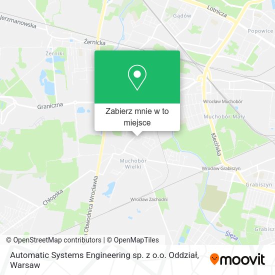 Mapa Automatic Systems Engineering sp. z o.o. Oddział