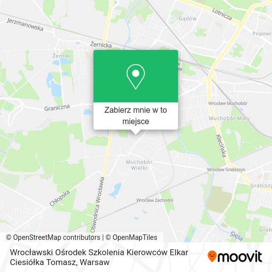 Mapa Wrocławski Ośrodek Szkolenia Kierowców Elkar Ciesiółka Tomasz