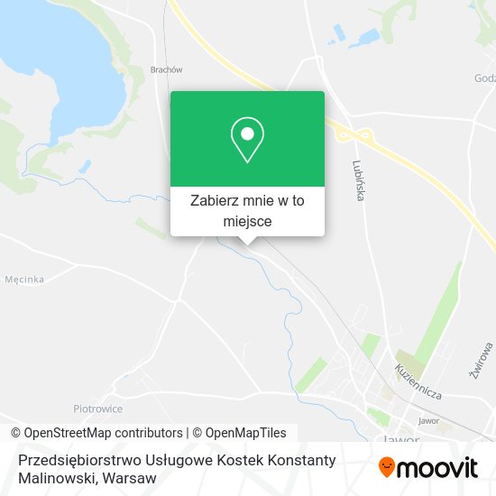 Mapa Przedsiębiorstrwo Usługowe Kostek Konstanty Malinowski