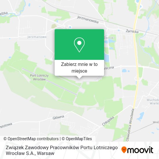 Mapa Związek Zawodowy Pracowników Portu Lotniczego Wrocław S.A.