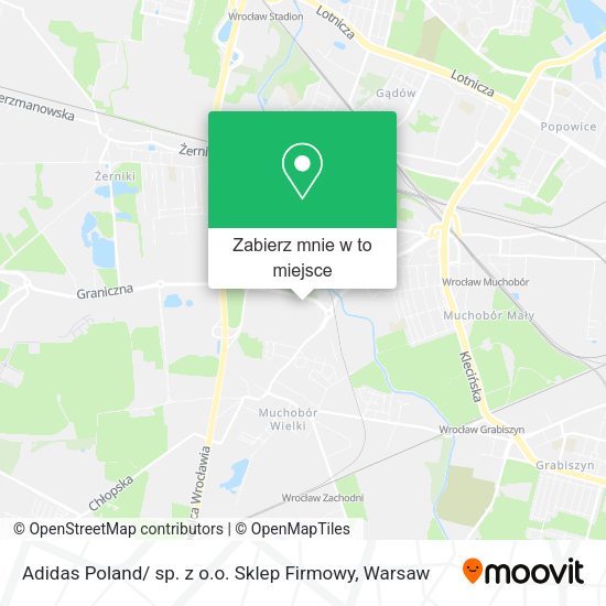 Mapa Adidas Poland/ sp. z o.o. Sklep Firmowy