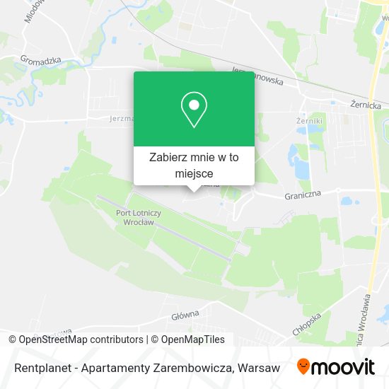 Mapa Rentplanet - Apartamenty Zarembowicza