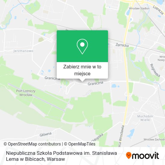 Mapa Niepubliczna Szkoła Podstawowa im. Stanisława Lema w Bibicach