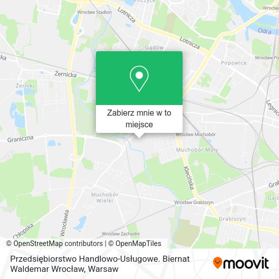 Mapa Przedsiębiorstwo Handlowo-Usługowe. Biernat Waldemar Wrocław