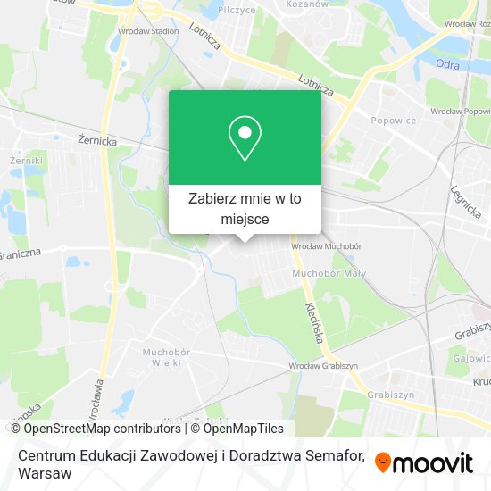 Mapa Centrum Edukacji Zawodowej i Doradztwa Semafor