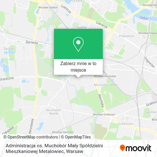 Mapa Administracja os. Muchobór Mały Spółdzielni Mieszkaniowej Metalowiec