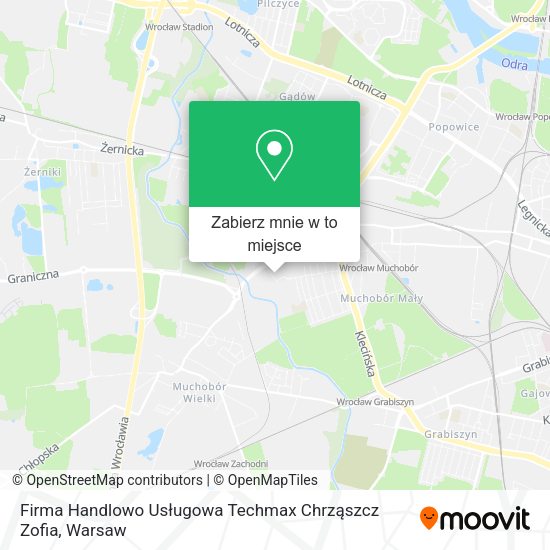 Mapa Firma Handlowo Usługowa Techmax Chrząszcz Zofia