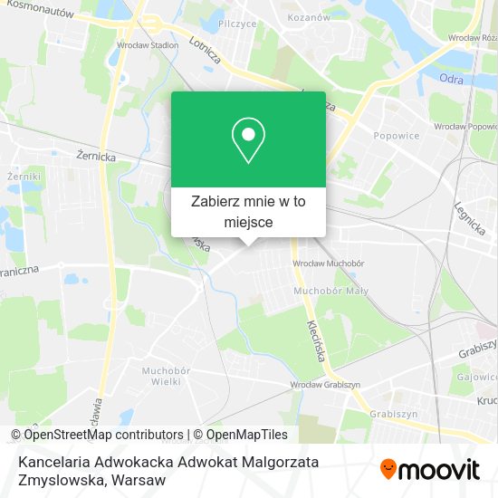 Mapa Kancelaria Adwokacka Adwokat Malgorzata Zmyslowska