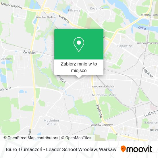 Mapa Biuro Tłumaczeń - Leader School Wrocław