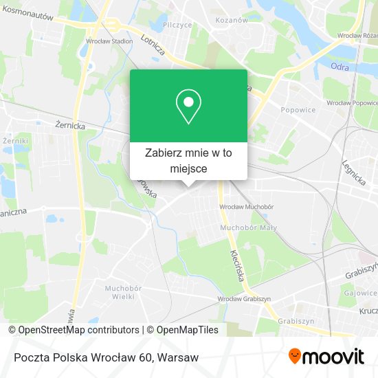 Mapa Poczta Polska Wrocław 60