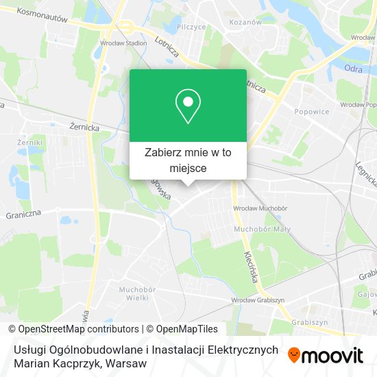 Mapa Usługi Ogólnobudowlane i Inastalacji Elektrycznych Marian Kacprzyk