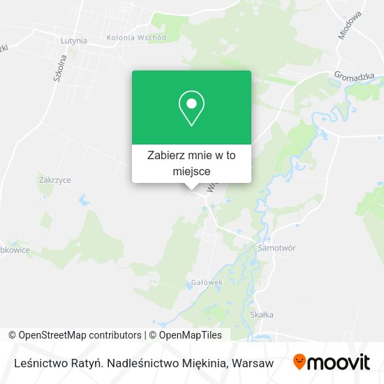 Mapa Leśnictwo Ratyń. Nadleśnictwo Miękinia