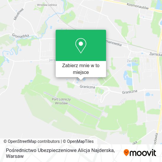 Mapa Pośrednictwo Ubezpieczeniowe Alicja Najderska