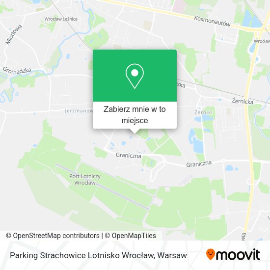 Mapa Parking Strachowice Lotnisko Wrocław