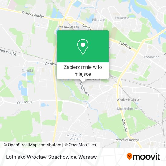 Mapa Lotnisko Wrocław Strachowice