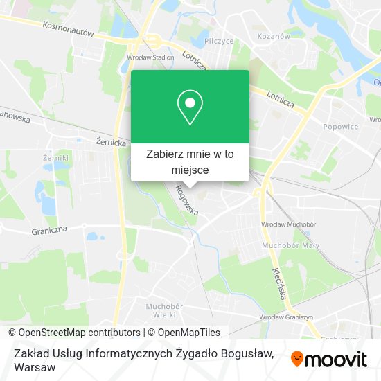 Mapa Zakład Usług Informatycznych Żygadło Bogusław