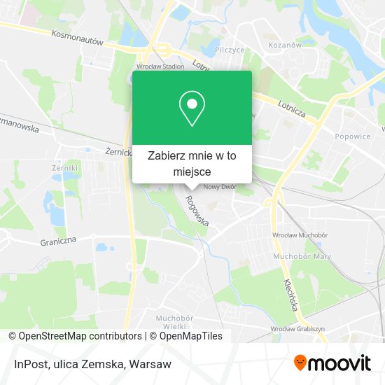 Mapa InPost, ulica Zemska