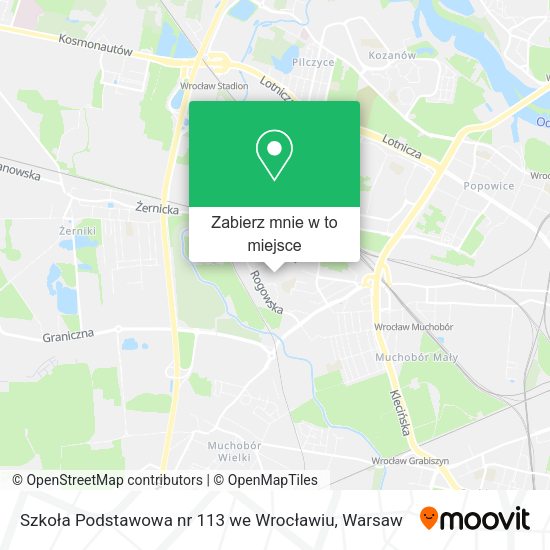 Mapa Szkoła Podstawowa nr 113 we Wrocławiu