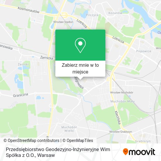 Mapa Przedsiębiorstwo Geodezyjno-Inżynieryjne Wim Spółka z O.O.