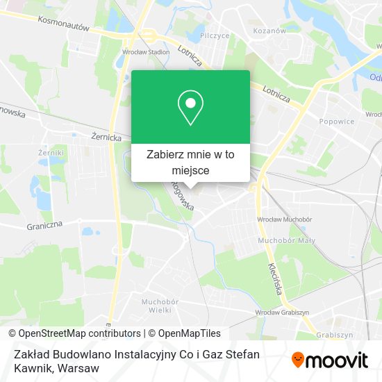 Mapa Zakład Budowlano Instalacyjny Co i Gaz Stefan Kawnik