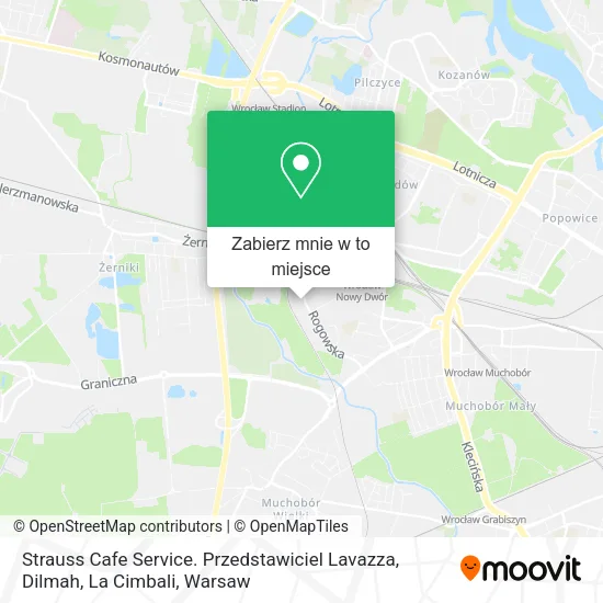 Mapa Strauss Cafe Service. Przedstawiciel Lavazza, Dilmah, La Cimbali
