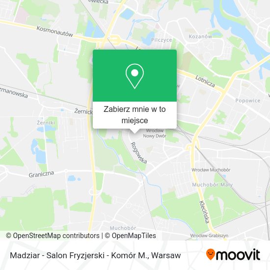 Mapa Madziar - Salon Fryzjerski - Komór M.