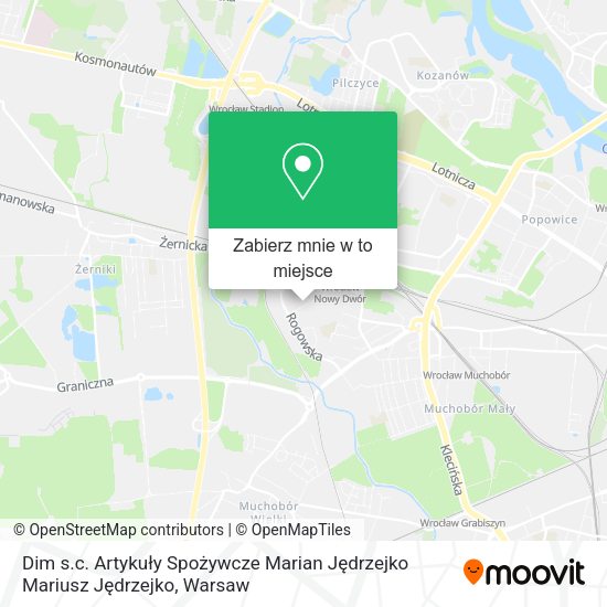 Mapa Dim s.c. Artykuły Spożywcze Marian Jędrzejko Mariusz Jędrzejko