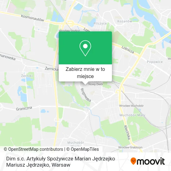 Mapa Dim s.c. Artykuły Spożywcze Marian Jędrzejko Mariusz Jędrzejko